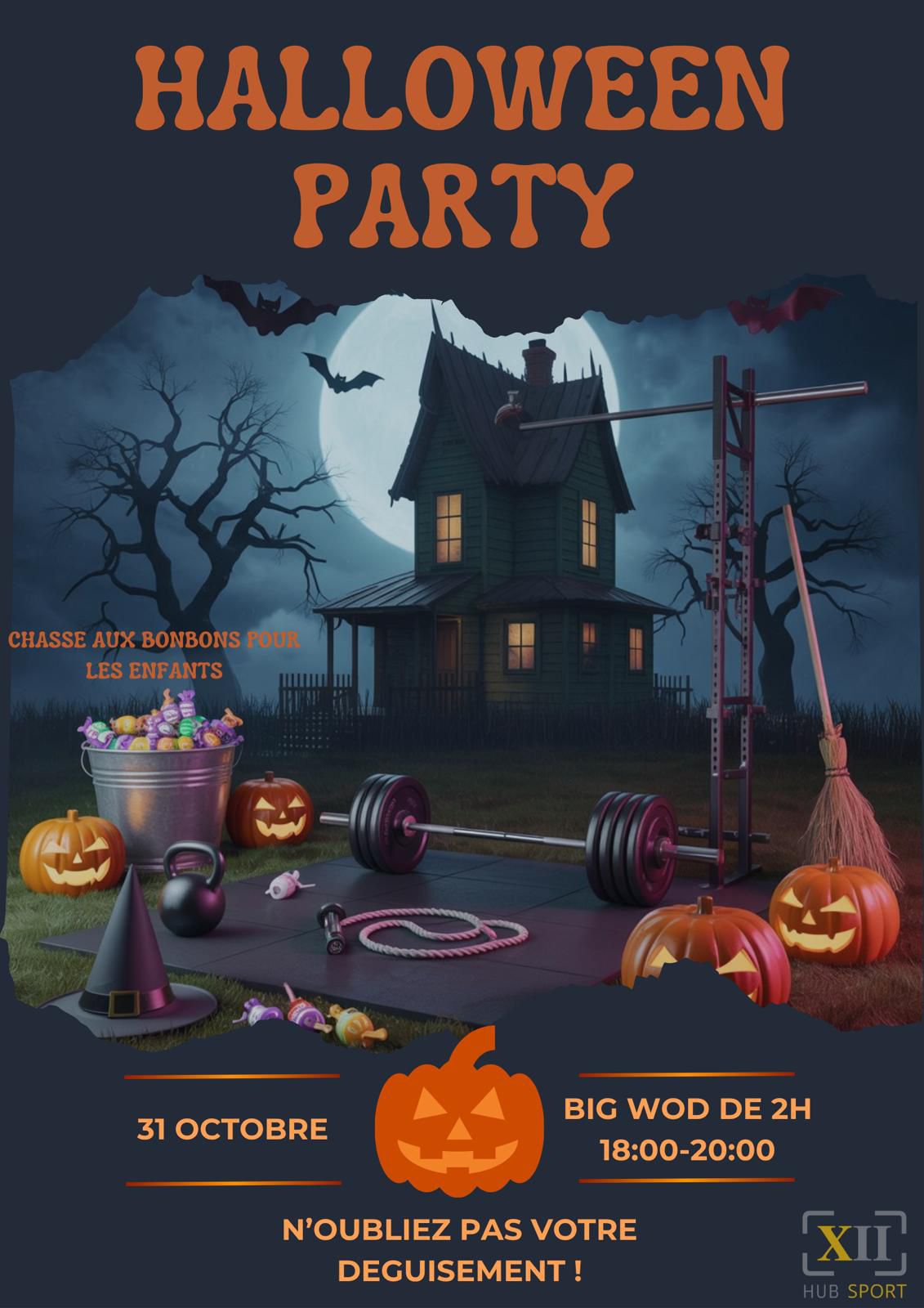 HALLOWEEN BIG TEAM WOD DÉGUISÉ + APERO - CHASSE AUX BONBONS ET JEUX